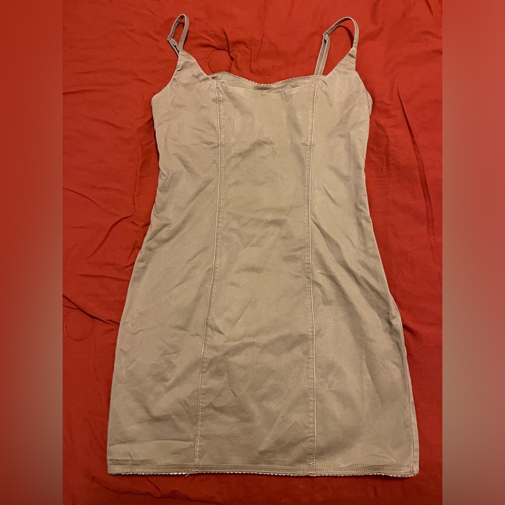 Forever 21 fitted khaki mini dress